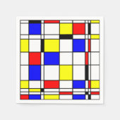 Mondrian Art Serviette (Vorderseite)