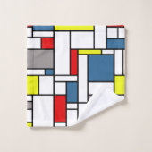 Mondrian Artentwurf Badhandtuch Set (Waschlappen)
