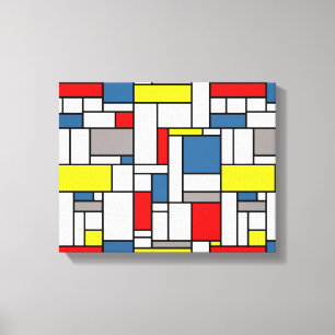 Mondrian Artentwurf Leinwanddruck