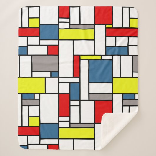 Mondrian Artentwurf Sherpadecke (Vorderseite)