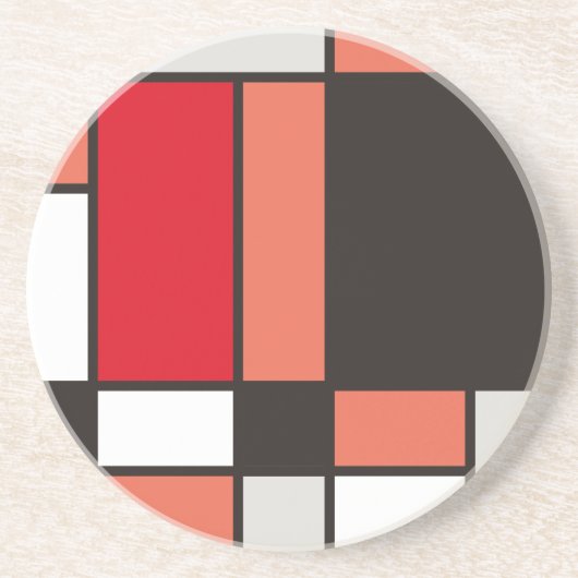 Mondrian Artillustration Getränkeuntersetzer (Vorne)