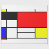 Mondrian Artkunst Geschenkpapier (Flach)
