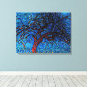 Mondrian - Avond (Abend) Roter Baum Leinwanddruck (Insitu (Holzboden))