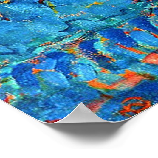 Mondrian - Avond (Abend) Roter Baum Poster (Ecke)