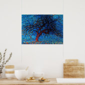 Mondrian - Avond (Abend) Roter Baum Poster (Küche)