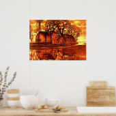 Mondrian - Bauernhof in Duivendrecht Poster (Küche)