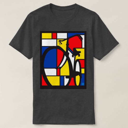 Mondrian Bicycle Art Perfect Gift T-Shirt (Design vorne)
