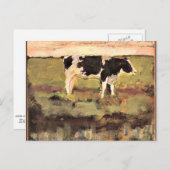 Mondrian - Black and White Heifer, 1904 Artwork Postkarte (Vorne/Hinten)