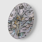 Mondrian Bloom Abstract Art Wall Clock Große Wanduhr (Winkel)