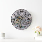 Mondrian Bloom Abstract Art Wall Clock Große Wanduhr (Zuhause)
