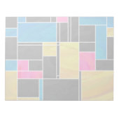 Mondrian Blue Pink Black Print Notizblock (Vorderseite)