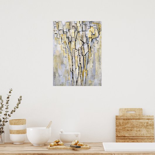 Mondrian - Boom A, abstrakte Kunstwerke Poster (Küche)