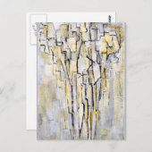 Mondrian - Boom A, abstrakte Kunstwerke Postkarte (Vorne/Hinten)