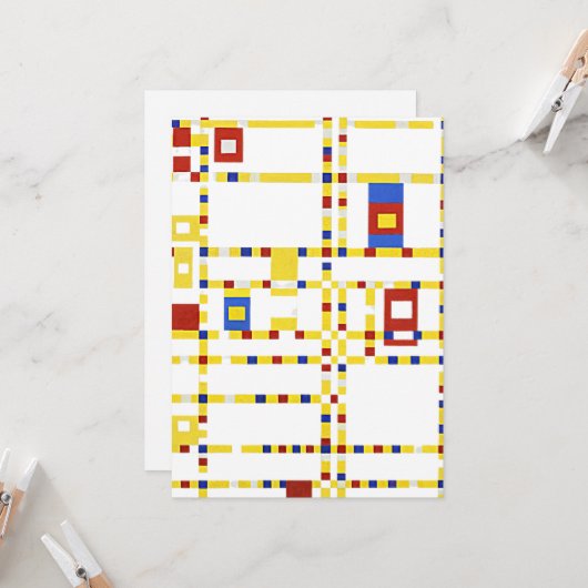 Mondrian - Broadway Boogie Woogie Karte (Vorderseite/Rückseite Beispiel)
