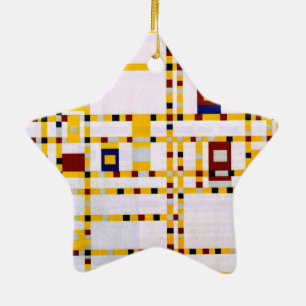 Mondrian - Broadway Boogie Woogie Keramik Ornament