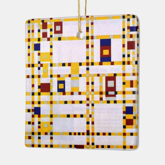 Mondrian - Broadway Boogie Woogie Keramikornament (Links)