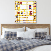 Mondrian - Broadway Boogie Woogie Leinwanddruck (Insitu (Schlafzimmer))