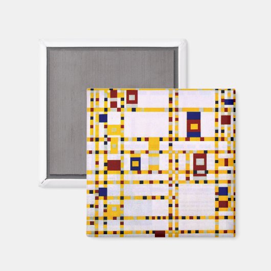 Mondrian - Broadway Boogie Woogie Magnet (Vorderseite/Rückseite)