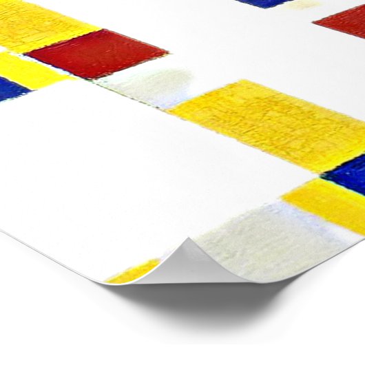 Mondrian - Broadway Boogie Woogie Poster (Ecke)
