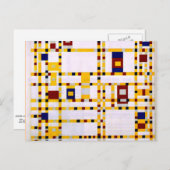 Mondrian - Broadway Boogie Woogie Postkarte (Vorne/Hinten)