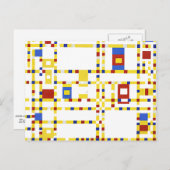Mondrian - Broadway Boogie Woogie Postkarte (Vorne/Hinten)