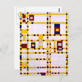 Mondrian - Broadway Boogie Woogie Postkarte (Vorne/Hinten)