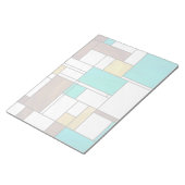 Mondrian Brown Yellow Aquamarin Print Notizblock (angewinkelt)
