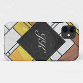 Mondrian Brown Yellow Green Print Case-Mate iPhone Hülle (Rückseite (Horizontal))