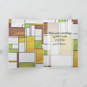 Mondrian Brown Yellow Green Print Karte (Innenseite)