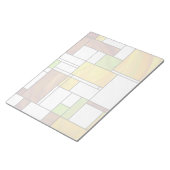Mondrian Brown Yellow Green Print Notizblock (angewinkelt)