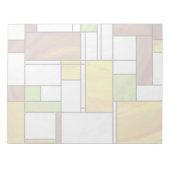 Mondrian Brown Yellow Green Print Notizblock (Vorderseite)