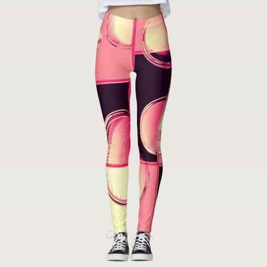 Mondrian & Bubbles Leggings (Vorderseite)