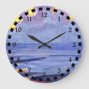 Mondrian - By the Sea, popular artwork Große Wanduhr