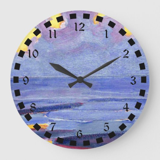 Mondrian - By the Sea, popular artwork Große Wanduhr (Vorderseite)