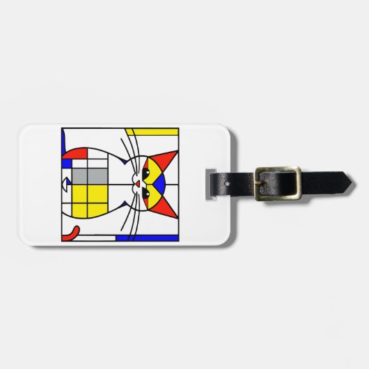 Mondrian Cat Gepäckanhänger (Vorderseite horizontal)