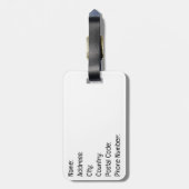 Mondrian Cat Gepäckanhänger (Rückseite vertikal)