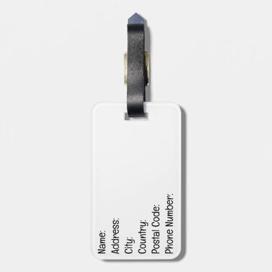 Mondrian Cat Gepäckanhänger (Rückseite vertikal)