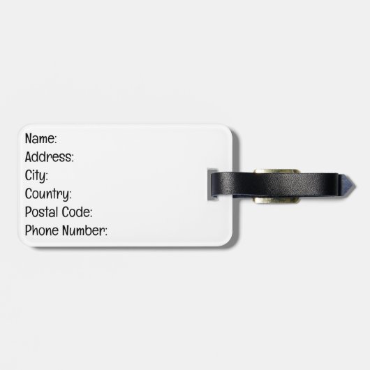 Mondrian Cat Gepäckanhänger (Rückseite horizontal)