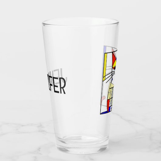 Mondrian Cat Glas (Rechts)
