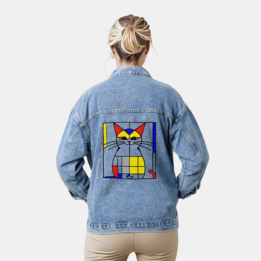 Mondrian Cat Jeansjacke (Modell)