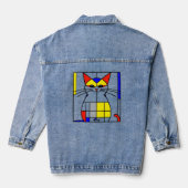 Mondrian Cat Jeansjacke (Rückseite)