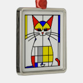 Mondrian Cat Ornament Aus Metall (Rechts)