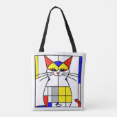 Mondrian Cat Tasche (Rückseite)