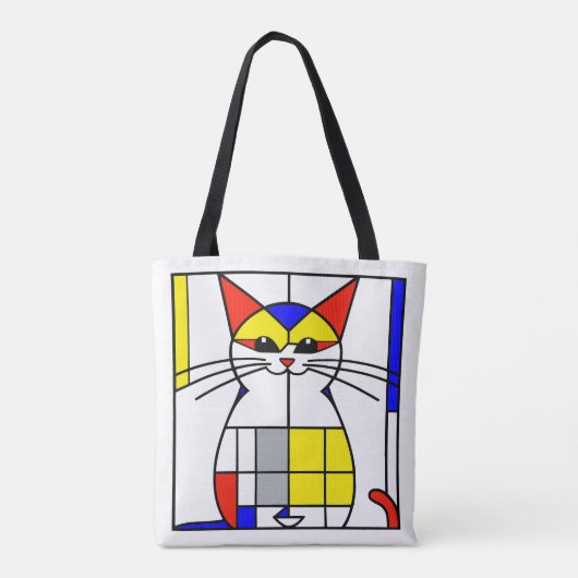 Mondrian Cat Tasche (Rückseite)