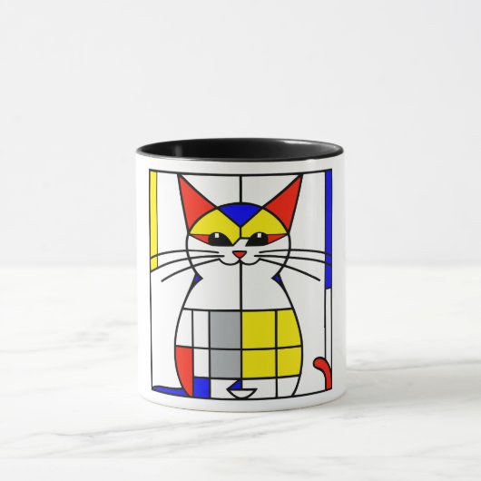 Mondrian Cat Tasse (Zentrum)