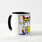 Mondrian Cat Tasse (Vorderseite Links)