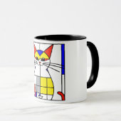 Mondrian Cat Tasse (VorderseiteRechts)