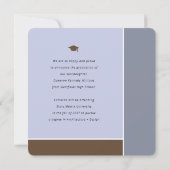 Mondrian Color Blocks Grad Moderner Foto Abschluss Ankündigung (Rückseite)