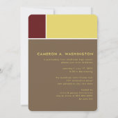 Mondrian Color Blocks Mod Foto Graduation Party Einladung (Rückseite)