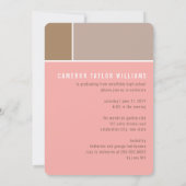 Mondrian Color Blocks Mod Foto Graduation Party Einladung (Rückseite)